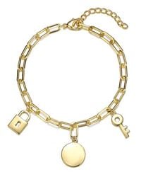 Rachel Glauber - 14k Plated Link Chain Bracelet - Lyst