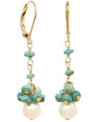 Rachel Reinhardt Jewelry - 14k Vermeil Turquoise Linear Cluster Earrings - Lyst