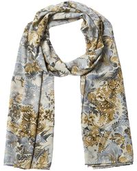 La Fiorentina - Silk-Blend Printed Scarf - Lyst