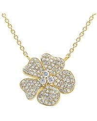 Sabrina Designs - 14k 0.47 Ct. Tw. Diamond Flower Necklace - Lyst