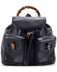 Gucci - Leather Bamboo Backpack Medium (Authentic Pre-Loved) - Lyst