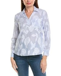 NIC+ZOE - Nic+Zoe Sky Striped Jacquard Top - Lyst
