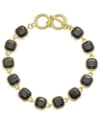 Juvell - 18K Plated Topaz Toggle Bracelet - Lyst