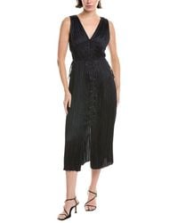 Rebecca Taylor - Button Front Midi Dress - Lyst