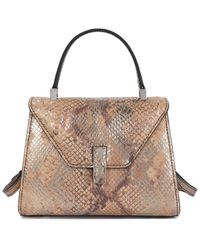 Tiffany & Fred Paris - Snake-Embossed Leather Top Handle Bag - Lyst