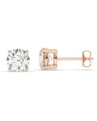 Lab Grown Diamonds - 14K Rose 1.50 Ct. Tw. Lab-Grown Diamond Earrings - Lyst