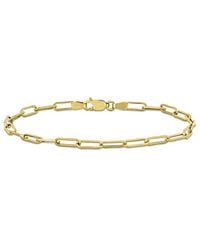 Italian Gold - 14K Paperclip Chain Ankle Bracelet - Lyst