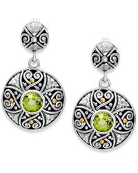 Samuel B. - 18K & 0.90 Ct. Tw. Peridot Drop Earrings - Lyst