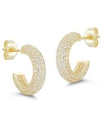 Glaze Jewelry - 14k Over Silver Huggie Earrings - Lyst