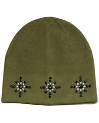 Nicole Miller - Rustic Stud Beanie - Lyst
