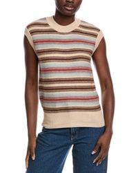 Minnie Rose - Textured Stripe Cashmere-Blend Sweater Tank - Lyst
