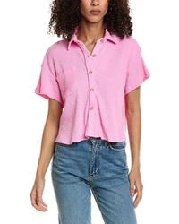Chaser Brand - Waffle Knit Button-Down Shirt - Lyst