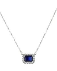 Diana M. Jewels - Fine Jewelry 14k 1.20 Ct. Tw. Diamond & Sapphire Pendant Necklace - Lyst