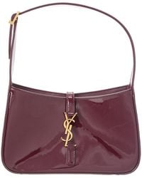 Saint Laurent - Le 5 A 7 Patent Hobo Bag - Lyst