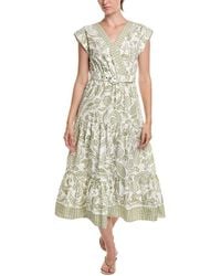 Vince Camuto - Surplice Dolman Sleeve Midi Dress - Lyst