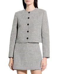 Theory - Tweed Jacket - Lyst