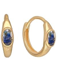 TIRAMISU - 14K Plated 0.60 Ct. Tw. Labradorite Huggie Earrings - Lyst