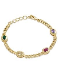 Savvy Cie - 18k Plated Cz Bracelet - Lyst
