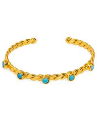 Ebru Jewelry - Plated Cuff Bracelet - Lyst