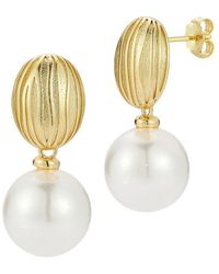 Glaze Jewelry - Plated 12Mm Pearl Earrings - Lyst