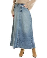 Free People - Come As You Are Denim Maxi Skirt - Lyst