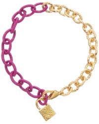 Juvell - 18k Plated Silk Link Bracelet - Lyst