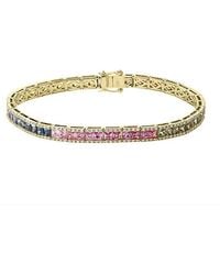 Effy Fine Jewelry - 14K 7.13 Ct. Tw. Diamond & Multi Sapphire Bracelet - Lyst