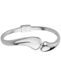 Non-Branded - Silver Wavy Flair Cuff Bracelet - Lyst