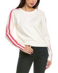 Brodie Cashmere - Varsity Crewneck Cashmere-Blend Sweater - Lyst