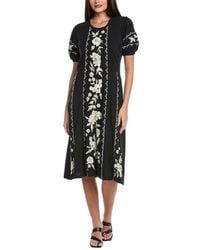 Johnny Was - Seamed Knit Midi Dress - Lyst