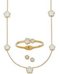 Palmbeach Jewelry - Plated Stainless Steel Mother Of Pearl Necklace - Lyst