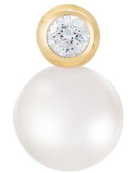 Splendid - 14K 0.07 Ct. Tw. Diamond & 7-7.5Mm Pearl Pendant - Lyst