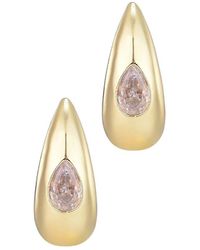 Adornia - 14K Plated Crystal Pear Crystal Stone Teardrop Stud Earrings - Lyst