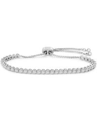Jaclyn Smith - Platinum Plated 1.00 Ct. Tw. Lab-Grown Moissanite Bracelet - Lyst