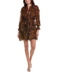 Marchesa - Silk-Blend Mini Dress - Lyst
