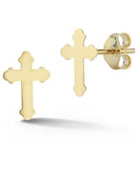 Ember Fine Jewelry - 14k Cross Studs - Lyst