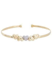 Meshmerise - 18K Plated 0.10 Ct. Tw. Diamond Mesh Bangle - Lyst