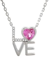 Gemstones - 0.59 Ct. Tw. Diamond & Topaz Necklace - Lyst