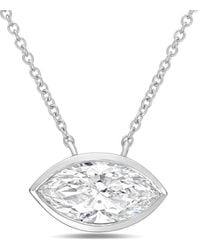 Diana M. Jewels - Diana M. 14K 12.00 Ct. Tw. Lab-Grown Diamond Pendant Necklace - Lyst