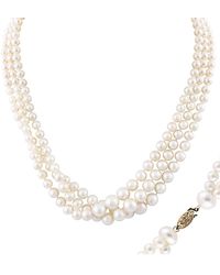 Splendid 14k 6-9mm Pearl Necklace - Multicolor
