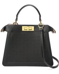 Tiffany & Fred Paris - Alligator-embossed Perforated Leather Top Handle Satchel - Lyst