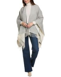 La Fiorentina - Two-Tone Fringe Ruana - Lyst