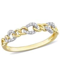Rina Limor - 10k 0.07 Ct. Tw. Diamond Semi-eternity Link Ring - Lyst