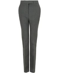 Ferragamo - Straight Leg Wool Trouser - Lyst