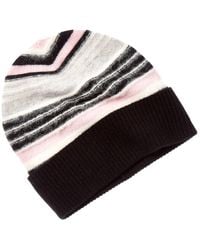 Phenix - Fuzzy Stripe Cashmere Beanie - Lyst