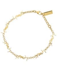 Saint Laurent - Cassandre Multi-charm Bracelet - Lyst