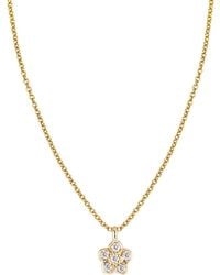 Ariana Rabbani 14k Diamond Flower Necklace - Metallic