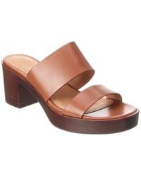 Madewell - Double-strap Leather Platform Sandal - Lyst