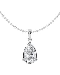 Lab Grown Diamonds - 14K 2.00 Ct. Tw. Lab Grown Diamond Solitaire Pendant Necklace - Lyst