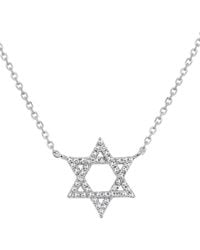 Sabrina Designs - 14k 0.10 Ct. Tw. Diamond Star Of David Necklace - Lyst